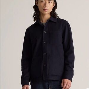 Quince Men’s Italian Wool Chore Jacket in Cadet Blue Size Medium